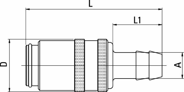 Coupling, Straight Hose Tail