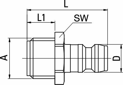 Connector Nipple, Male