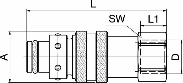 Coupling, Straight Female