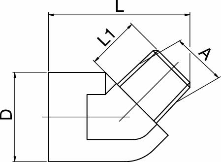 Connector Nipple, 45° Male