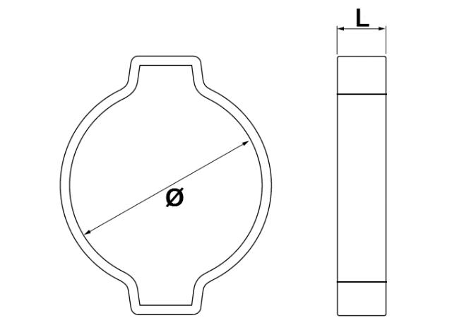 Two-Ear O Clip, Mild Steel