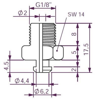 Fittings for Vacuum Cup 1,5 Bellow Ø15