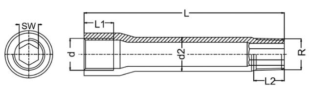 Extension Nipple, Male / Female