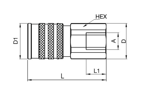 Hydraulic Coupling, Non Spil, Female Thread