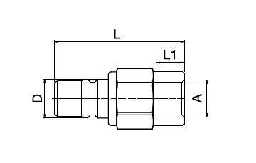Connector Nipple Female Threaded With Valve
